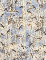 Snowy Branch Birds
