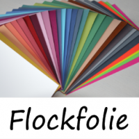 Flockfolie 20 cm x 25 cm totaalpakket ( 25 kleuren)