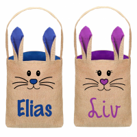 Jute tas met konijnenoortjes onbedrukt / bedrukt ( + € 5)