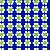 Bloemen blauw/ groen Robert Kaufman