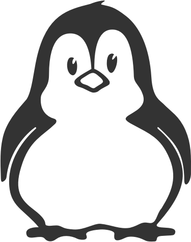 Strijkapplicatie pinguin